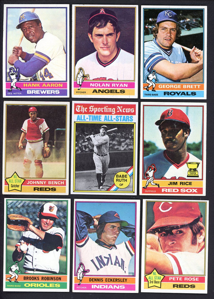 1976 Topps Baseball Complete Set EX+ Brett Ryan Eckersley 547393