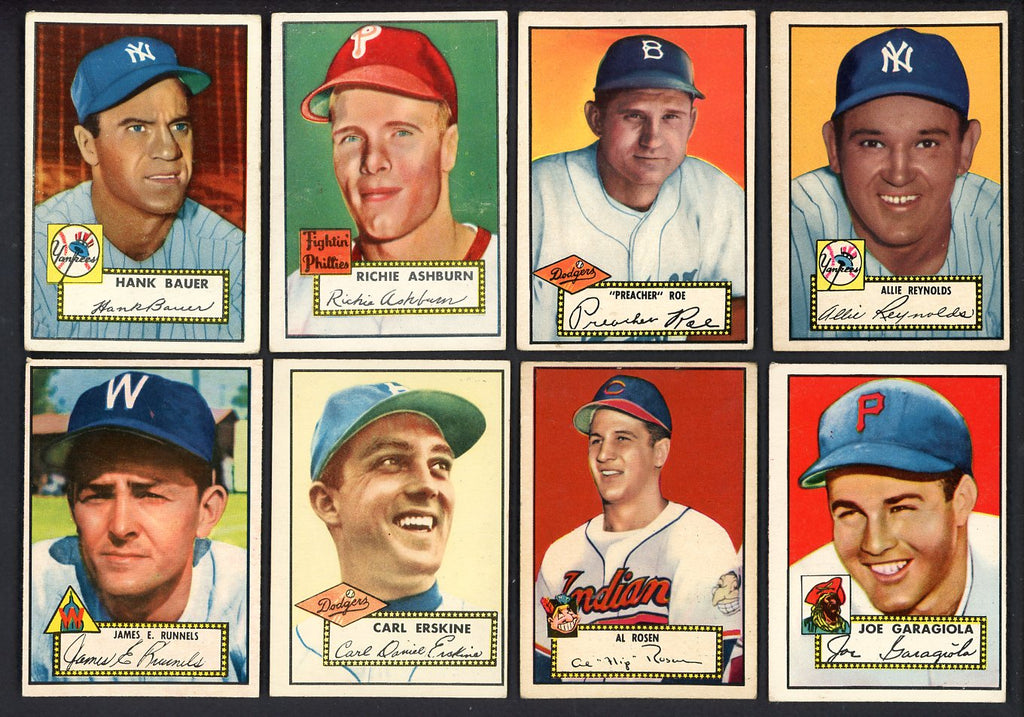 1952 Topps Set Lot 102 Diff Mid Grade Ashburn Bauer Jensen 547402