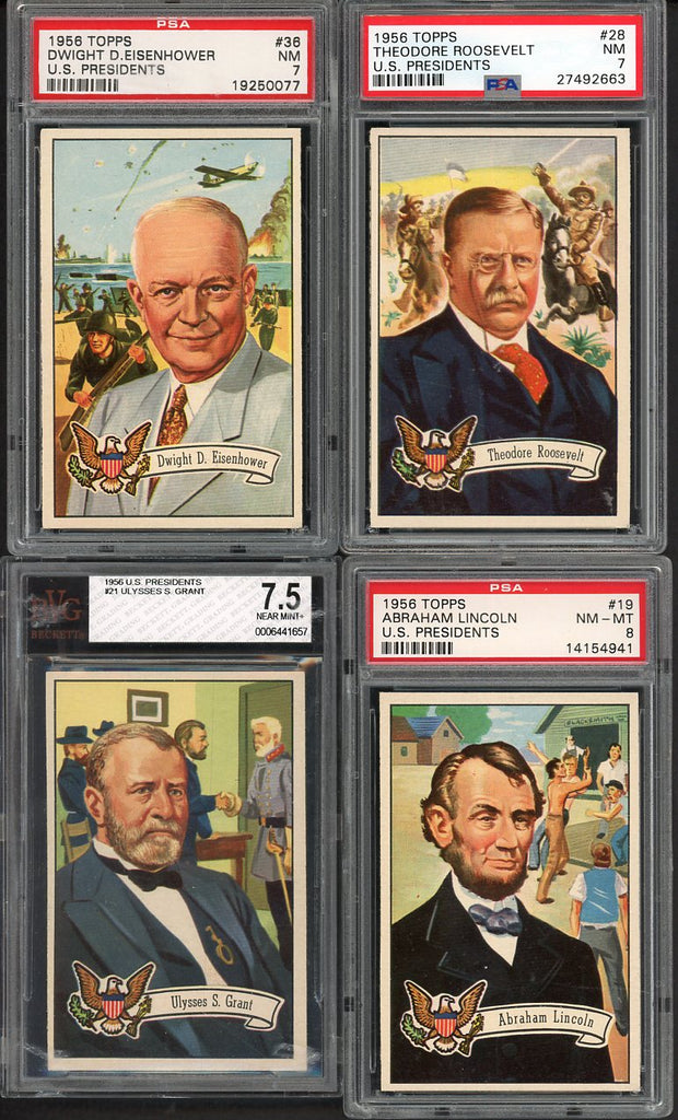 1956 Topps U.S. Presidents Complete Set High Grade Lincoln Grant 547403