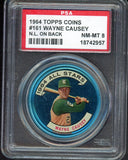 1964 Topps Baseball Coins #161 Wayne Causey A.S. A's PSA 8 NM/MT N.L. 547412