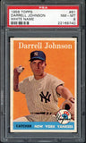 1958 Topps Baseball #061 Darrell Johnson Yankees PSA 8 NM/MT 547415