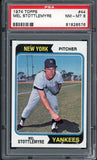 1974 Topps Baseball #044 Mel Stottleymyre Yankees PSA 8 NM/MT 547418