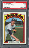 1972 Topps Baseball #513 Lindy McDaniel Yankees PSA 7 NM 547421