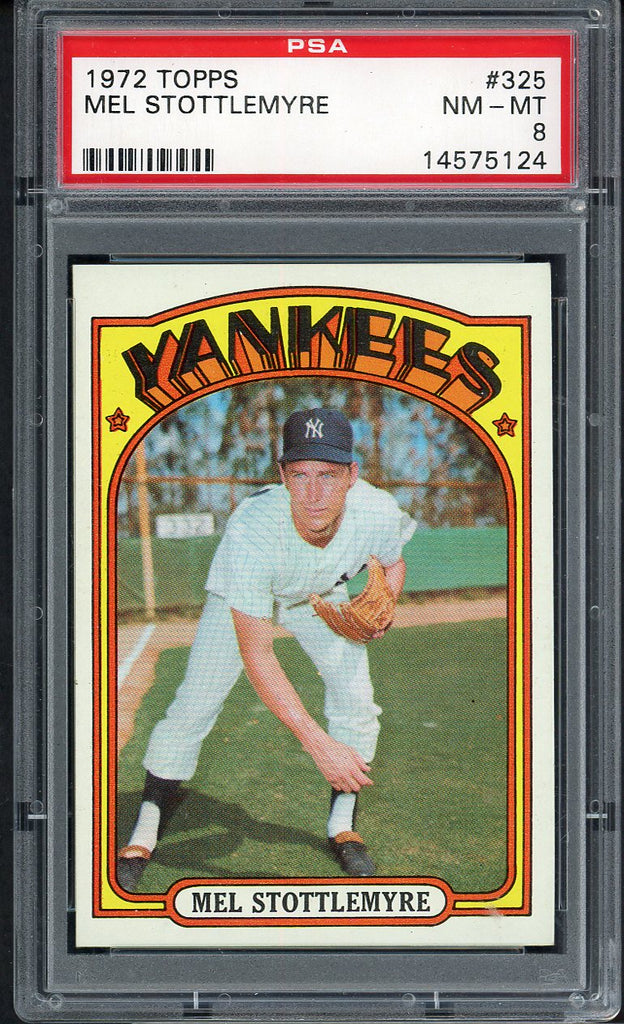 1972 Topps Baseball #325 Mel Stottlemyre Yankees PSA 8 NM/MT 547422