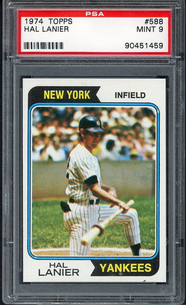 1974 Topps Baseball #588 Hal Lanier Yankees PSA 9 MINT 547425