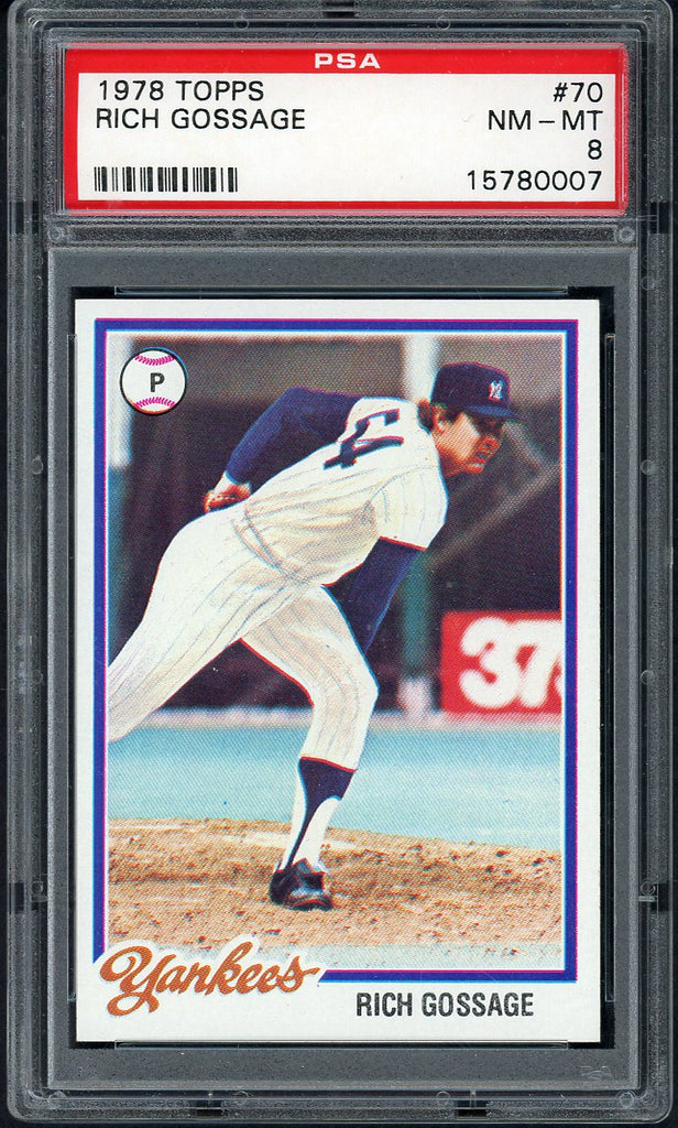 1978 Topps Baseball #070 Goose Gossage Yankees PSA 8 NM/MT 547427