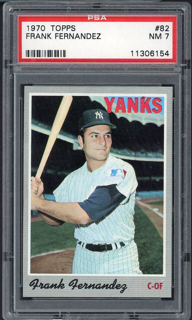 1970 Topps Baseball #082 Frank Fernandez Yankees PSA 7 NM 547431