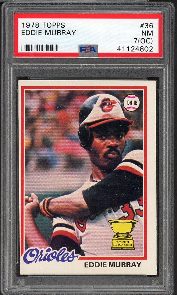 1978 Topps Baseball #036 Eddie Murray Orioles PSA 7 NM oc 547439