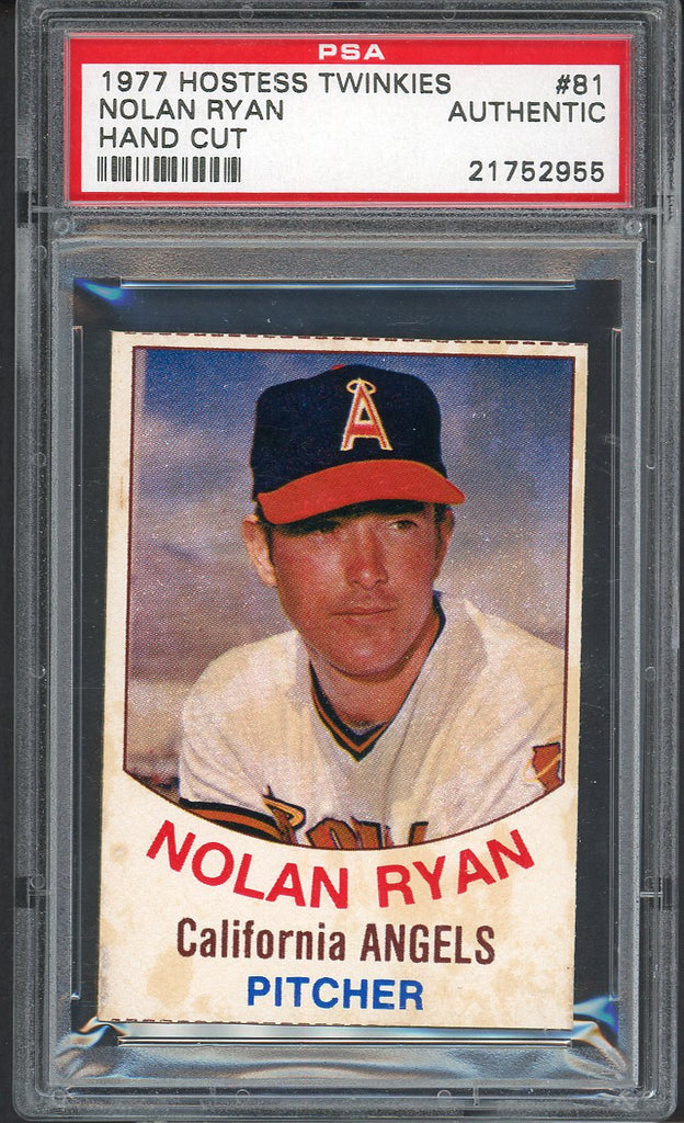 1977 Hostess Twinkies #081 Nolan Ryan Angels PSA Auth 547442
