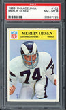 1966 Philadelphia Football #102 Merlin Olsen Rams PSA 8 NM/MT 547449