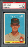 1958 Topps Baseball #084 Billy O'Dell Orioles PSA 8 NM/MT oc 547459