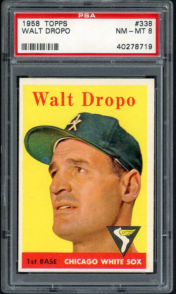 1958 Topps Baseball #338 Walt Dropo White Sox PSA 8 NM/MT 547476