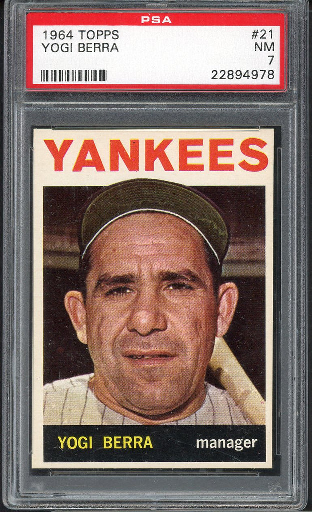 1964 Topps Baseball #021 Yogi Berra Yankees PSA 7 NM 547489