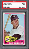 1965 Topps Baseball #582 Bob Schmidt Yankees PSA 7 NM 547493