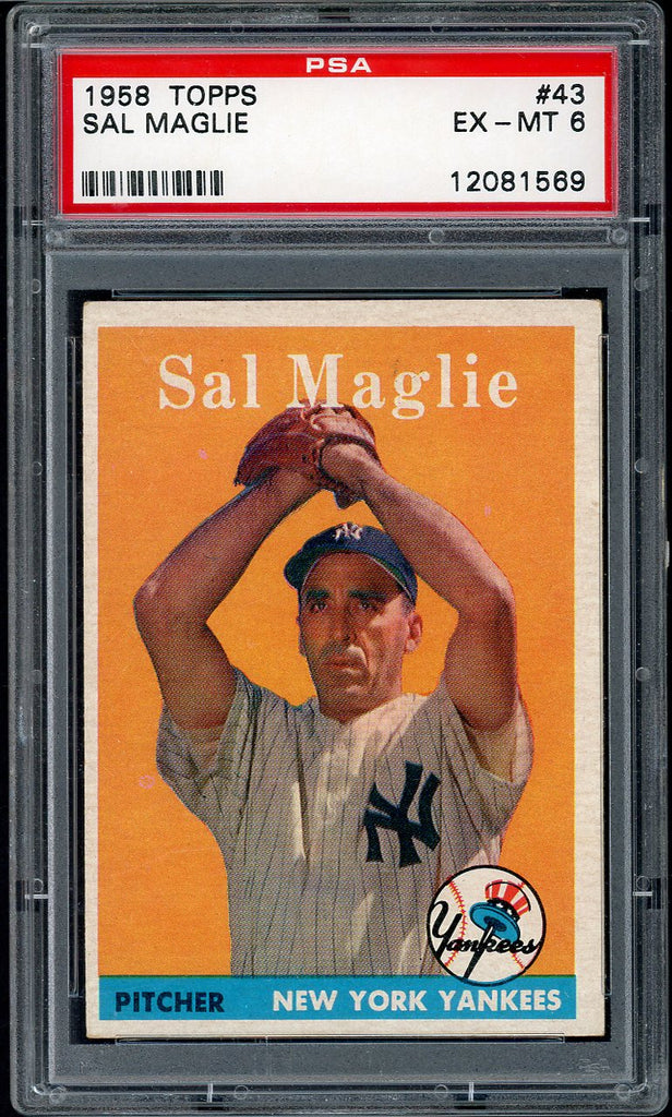 1958 Topps Baseball #043 Sal Maglie Yankees PSA 6 EX-MT 547499