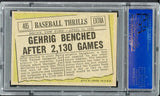 1961 Topps Baseball #405 Lou Gehrig Yankees PSA 5 EX 547503