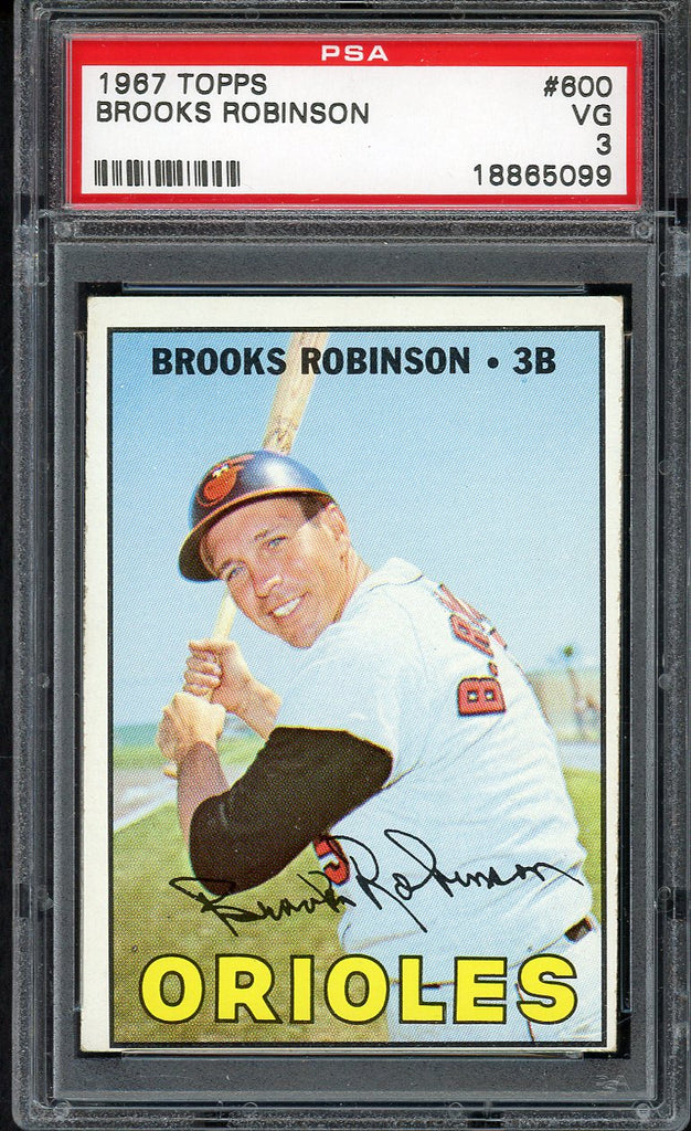 1967 Topps Baseball #600 Brooks Robinson Orioles PSA 3 VG 547521
