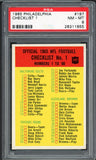 1965 Philadelphia Football #197 Checklist 1 PSA 8 NM/MT 547528