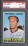 1967 Topps Baseball #584 Jimmy Piersall Angels PSA 8 NM/MT 547534