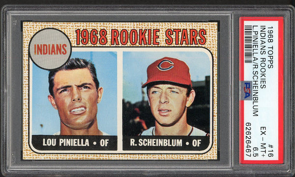 1968 Topps Baseball #016 Lou Piniella Indians PSA 6.5 EX-MT+ 547540