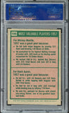 1975 Topps Baseball #195 Mickey Mantle Hank Aaron PSA 7 NM 547541