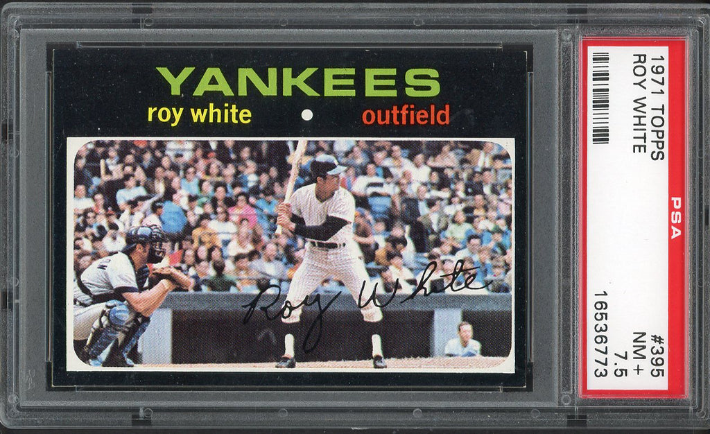 1971 Topps Baseball #395 Roy White Yankees PSA 7.5 NM+ 547553