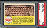 1958 Topps Baseball #377 Milwaukee Braves Team PSA 9 MINT oc Numerical 547554