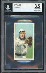 1909-11 T206 T 206 Bill Shipke Senators BVG 3.5 VG+ 547563