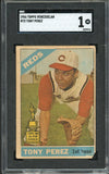 1966 Topps Venezuelan #072 Tony Perez Reds SGC 1 PR 547574