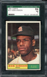 1961 Topps Baseball #211 Bob Gibson Cardinals SGC 7 NM 547575