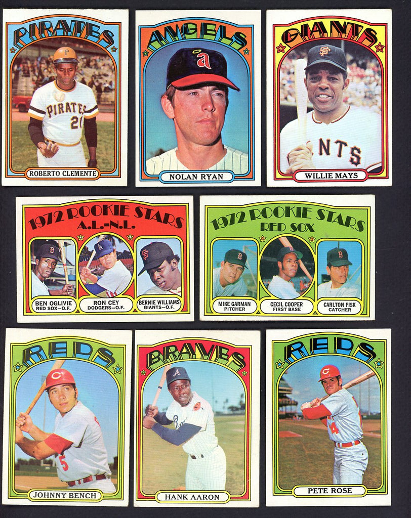 1972 Topps Baseball Complete Set EX Clemente Mays Ryan 547596