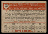 1952 Topps Baseball #302 Max Surkont Braves VG-EX 547623