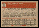 1952 Topps Baseball #259 Bob Addis Cubs VG 547626
