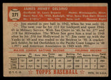 1952 Topps Baseball #271 Jim Delsing Browns EX 547643