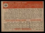 1952 Topps Baseball #304 Sam Dente White Sox EX 547644