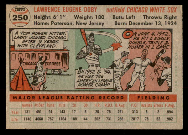 1956 Topps Baseball #250 Larry Doby White Sox VG-EX 547653