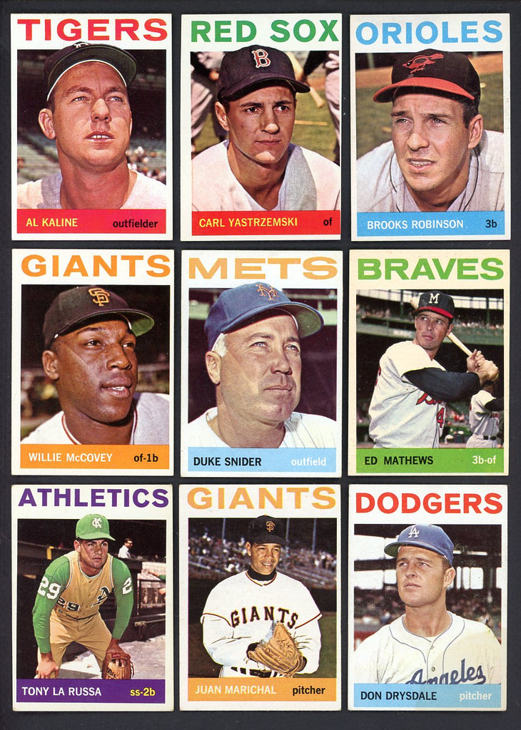 1964 Topps Set Lot 480 Diff Mid Grade Yastrzemski Kaline 547664