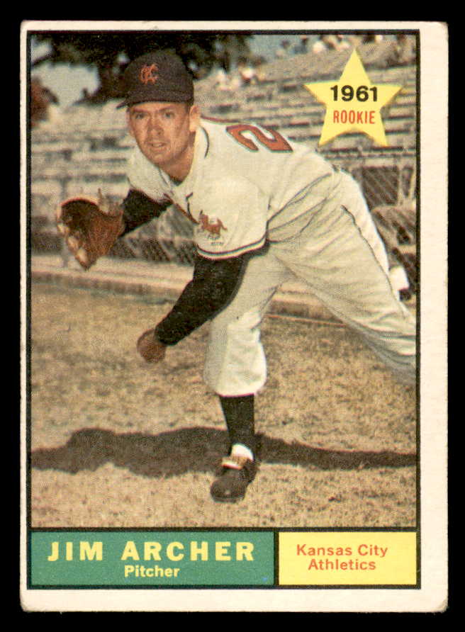 1961 Topps Baseball #552 Jim Archer A's VG 547708