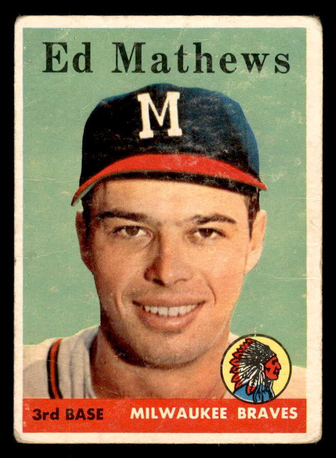 1958 Topps Baseball #440 Eddie Mathews Braves Good 547807