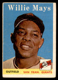 1958 Topps Baseball #005 Willie Mays Giants FR-GD 547808