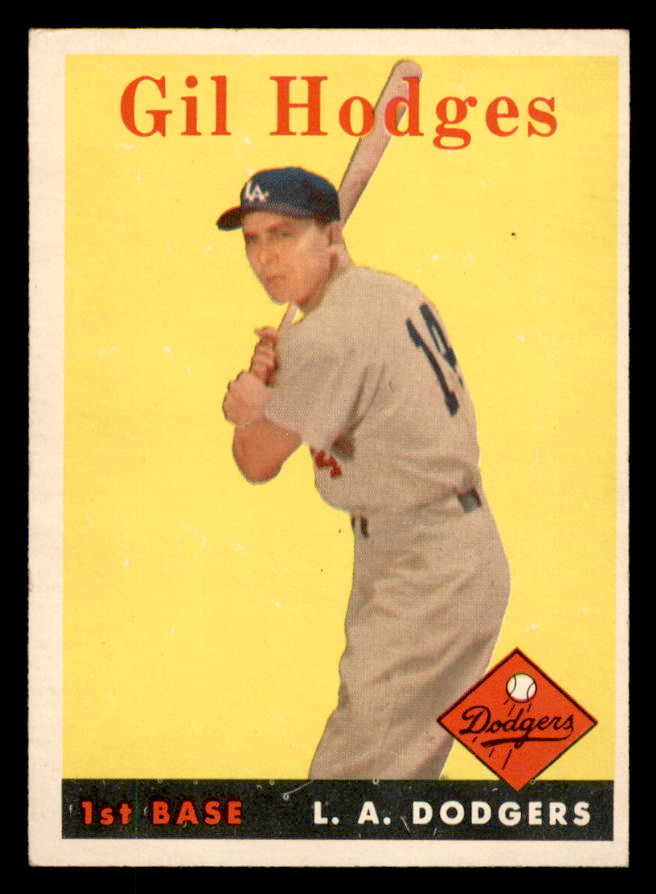 1958 Topps Baseball #162 Gil Hodges Dodgers EX 547813
