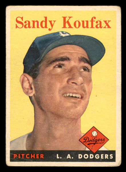 1958 Topps Baseball #187 Sandy Koufax Dodgers Good 547815