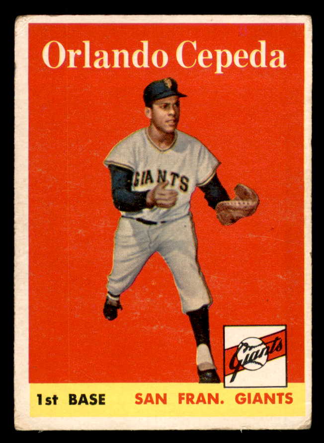 1958 Topps Baseball #343 Orlando Cepeda Giants VG 547820