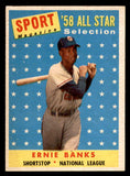 1958 Topps Baseball #482 Ernie Banks A.S. Cubs EX-MT 547821