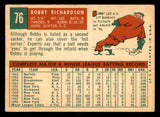 1959 Topps Baseball #076 Bobby Richardson Yankees VG 547830