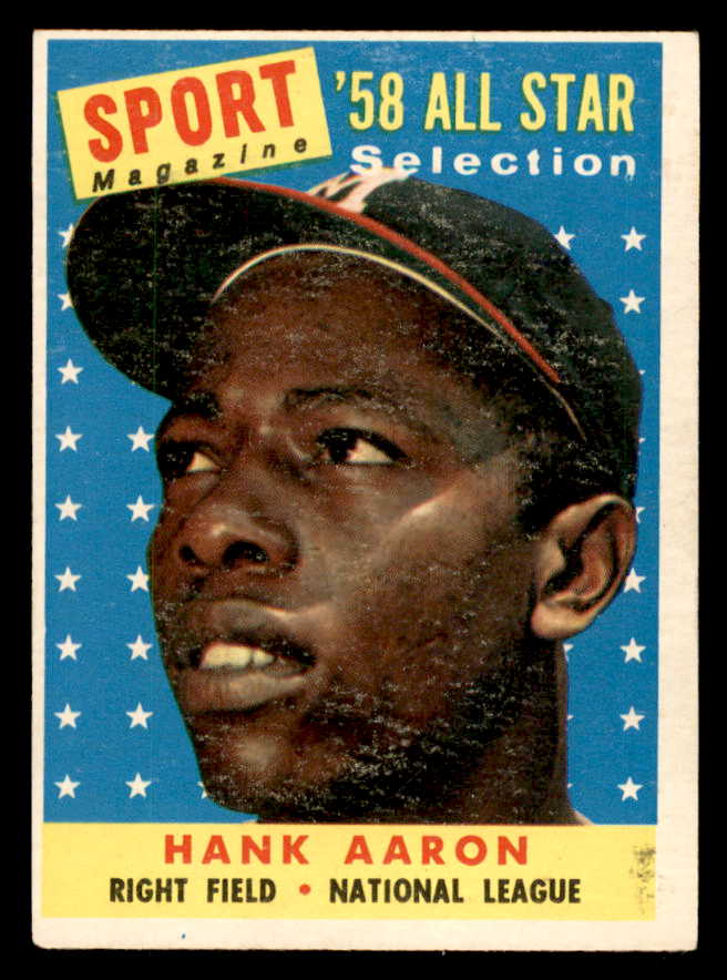 1958 Topps Baseball #488 Hank Aaron A.S. Braves EX 547831