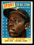 1958 Topps Baseball #488 Hank Aaron A.S. Braves EX 547831