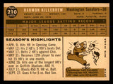 1960 Topps Baseball #210 Harmon Killebrew Senators EX-MT 547842
