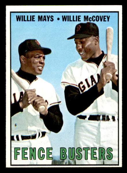 1967 Topps Baseball #423 Willie Mays Willie McCovey EX-MT 547862