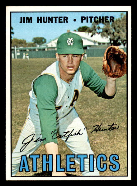 1967 Topps Baseball #369 Catfish Hunter A's EX-MT 547864